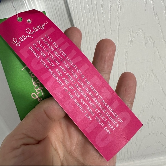 NWT Lilly Pulitzer Luxletic Jaydea sports bra, "Slathouse Soiree" pattern, sz S - Picture 3 of 8